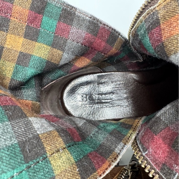 Born Poly Brown Suede Leather Tall Dual Zip Boots Size 7 M - Picture 11 of 14